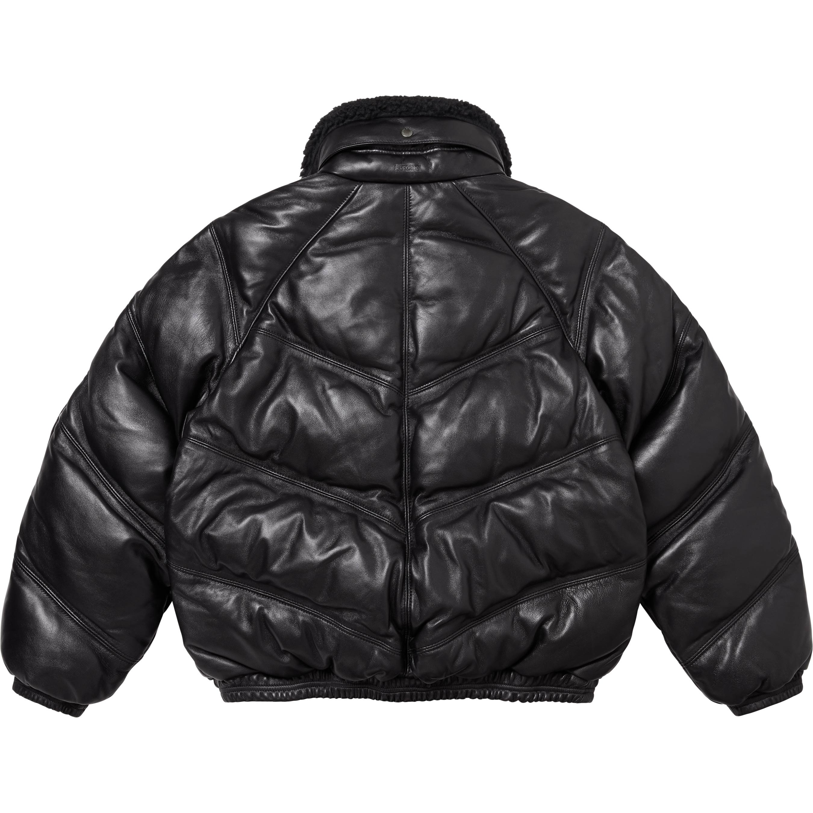 Supreme®/Schott® Chevron Leather Down Puffer Jacket view 16